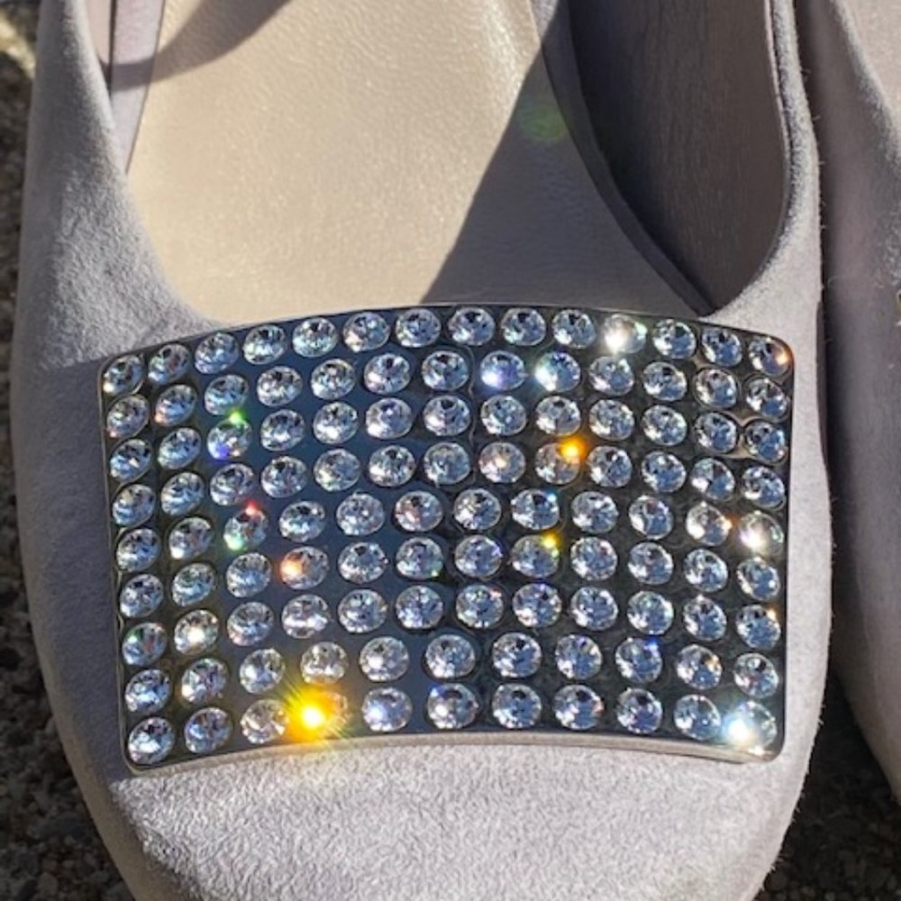 SOLD ❤️ DIOR Lavender Suede Crystal Embellished Platform - Picture 7 of 11